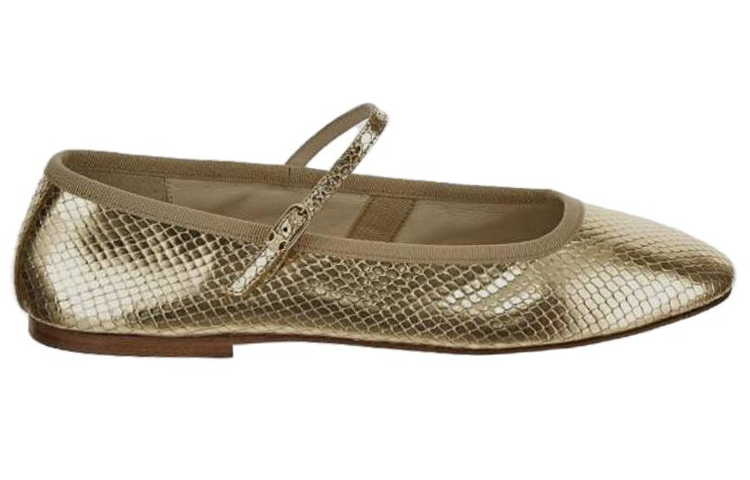 CELINE Mary Jane Ballerina Les Ballerines Light Gold Women's'ss