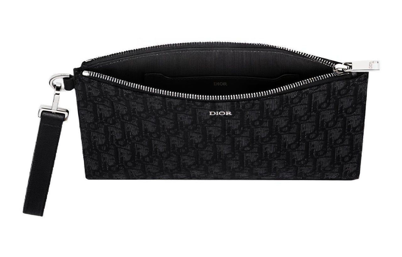 DIOR Cow Leather Clutch Men's Black