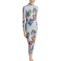 PRADA Long-Sleeved Dresses Women's Steel Gray