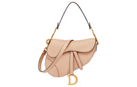 DIOR Saddle Grained Calfskin Saddle Bag Shoulder Bag Crossbody Bag Handbag Women's Sand Pink