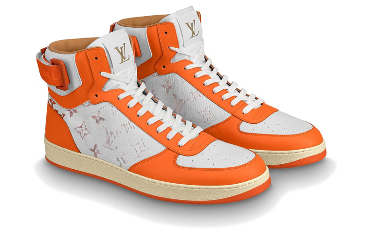 LOUIS VUITTON Rivoli High Top Stylish Skateboarding Shoes Men's Orange