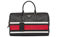 PRADA Saffiano Leather Handbag Shoulder Bag Crossbody Bag Travel Bag Men's Black/White/Red