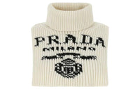 PRADA Knit Scarves Unisex White