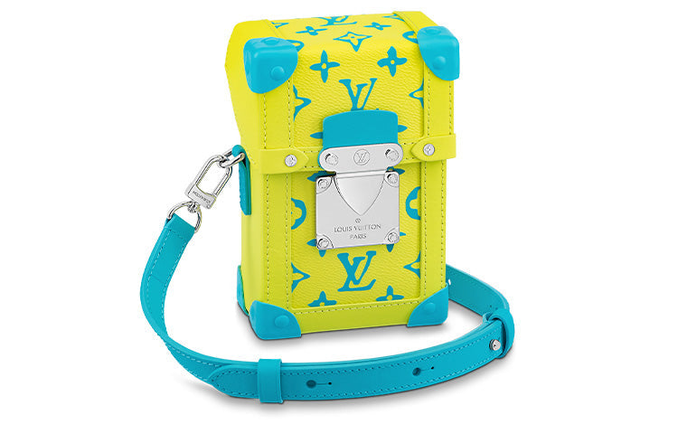 LOUIS VUITTON Trunk Vertical Coated Canvas With Calf Leather Trim Shoulder Bag Crossbody Bag Mini Men's Yellow Green