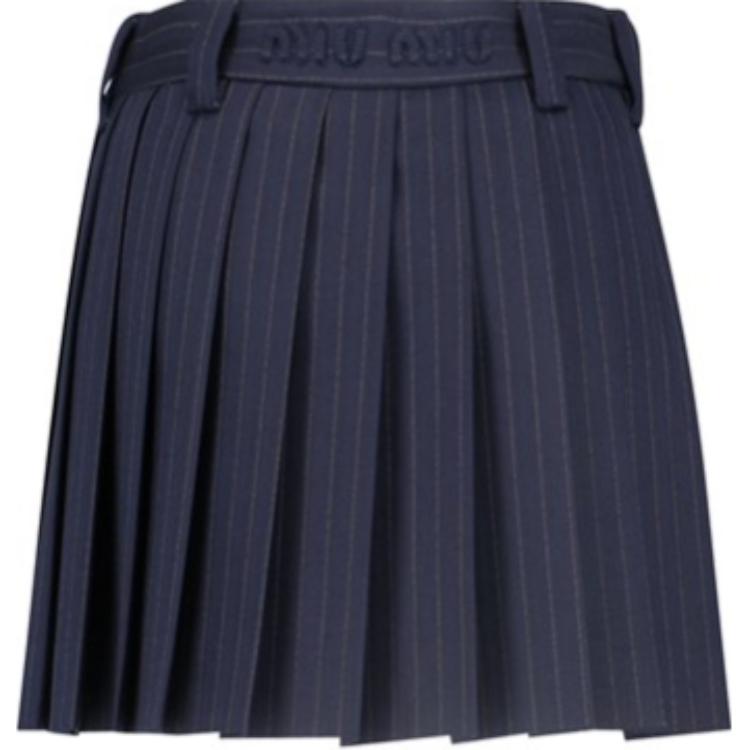 MIU MIU SS24 Casual Short Skirts Women's Marine Blue