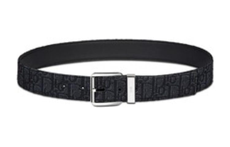 DIOR Belt Men's Black Width 3.5CM