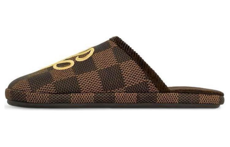 LOUIS VUITTON Lv Palace Slipper Damier Pop Ebene