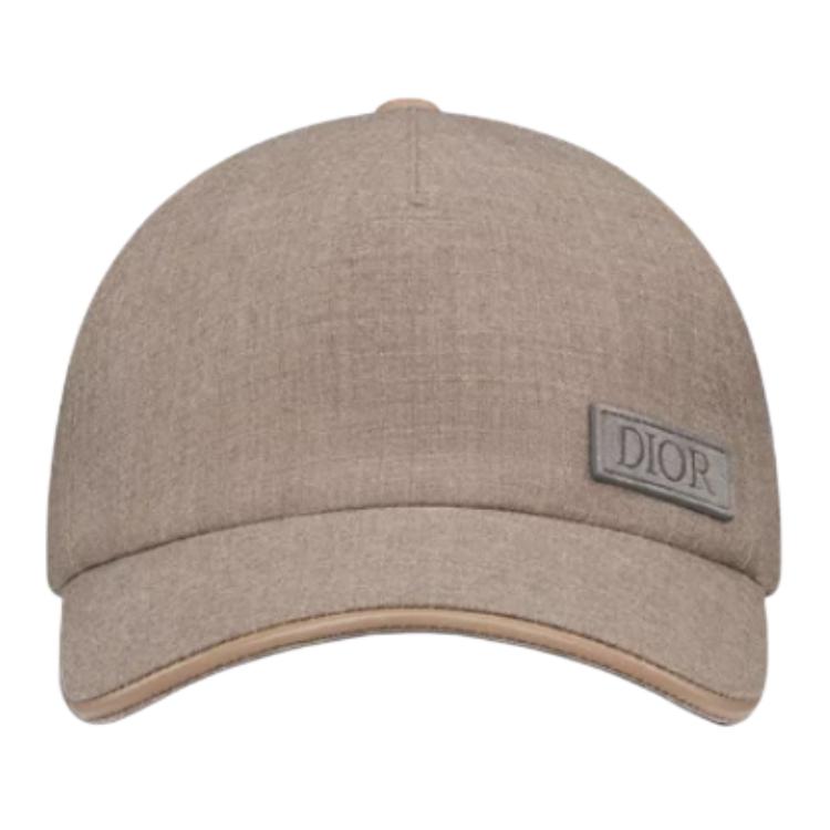 DIOR Cotton, Sheepskin, Cashmere Baseball Caps Unisex Beige