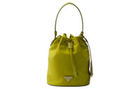 PRADA Re-Nylon Fabric With Leather Bucket Bags Shoulder Bag Crossbody Bag Handbag Mini Women's Lotus Green