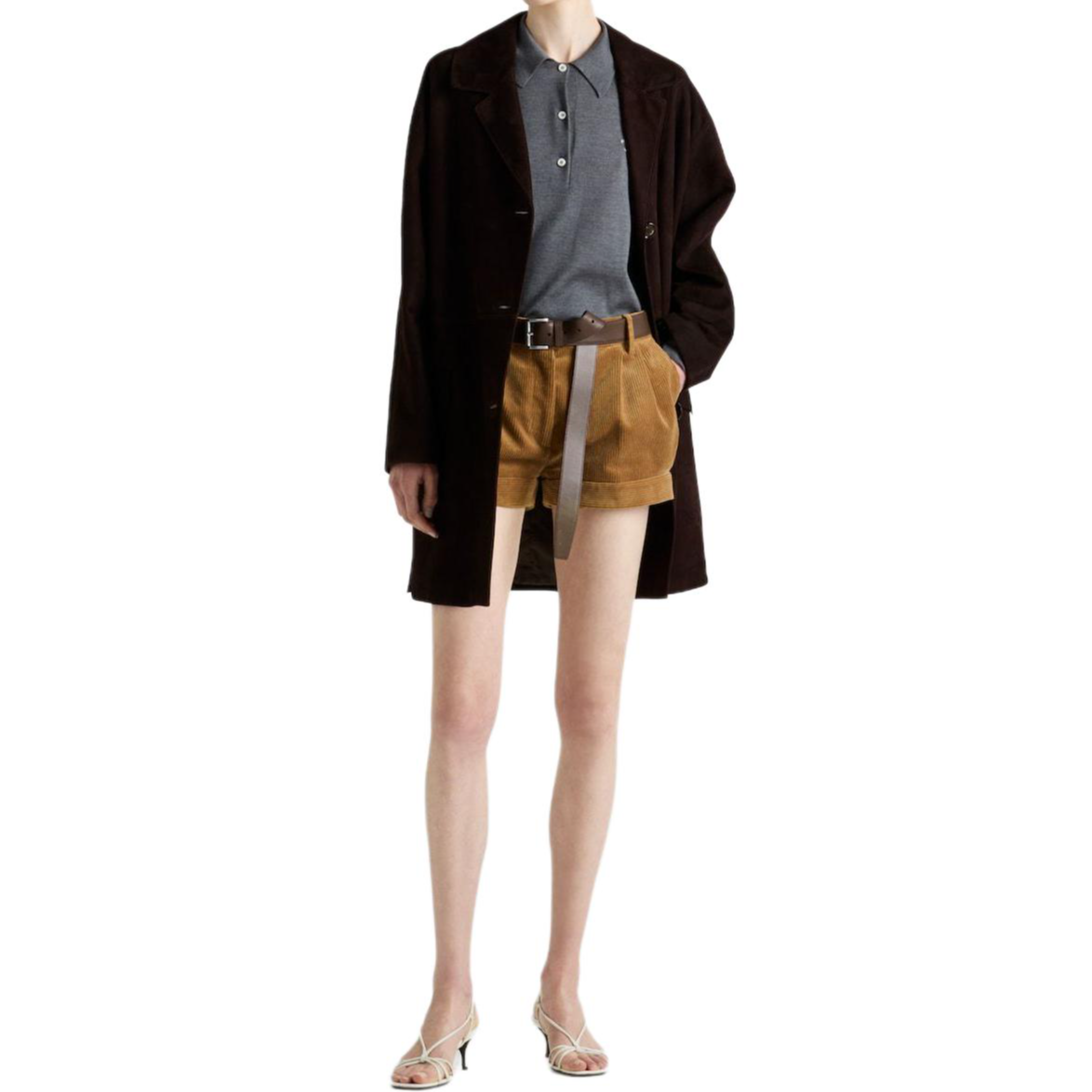 PRADA Pleated Corduroy Shorts