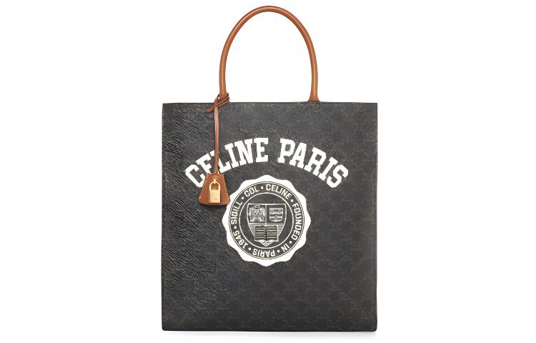 CELINE Canvas With Leather Shoulder Bag Crossbody Bag Handbag Women's Tan