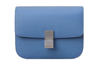 CELINE Classic Bo Cow Leather Tofu Bag Block Shoulder Bag Crossbody Bag Medium Size Women's Klein Blue