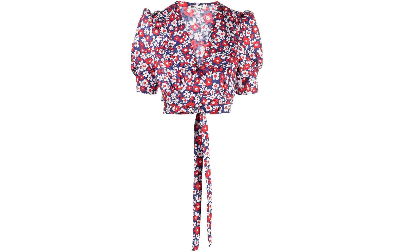 MIU MIU SS22 Crop Top Women's Red