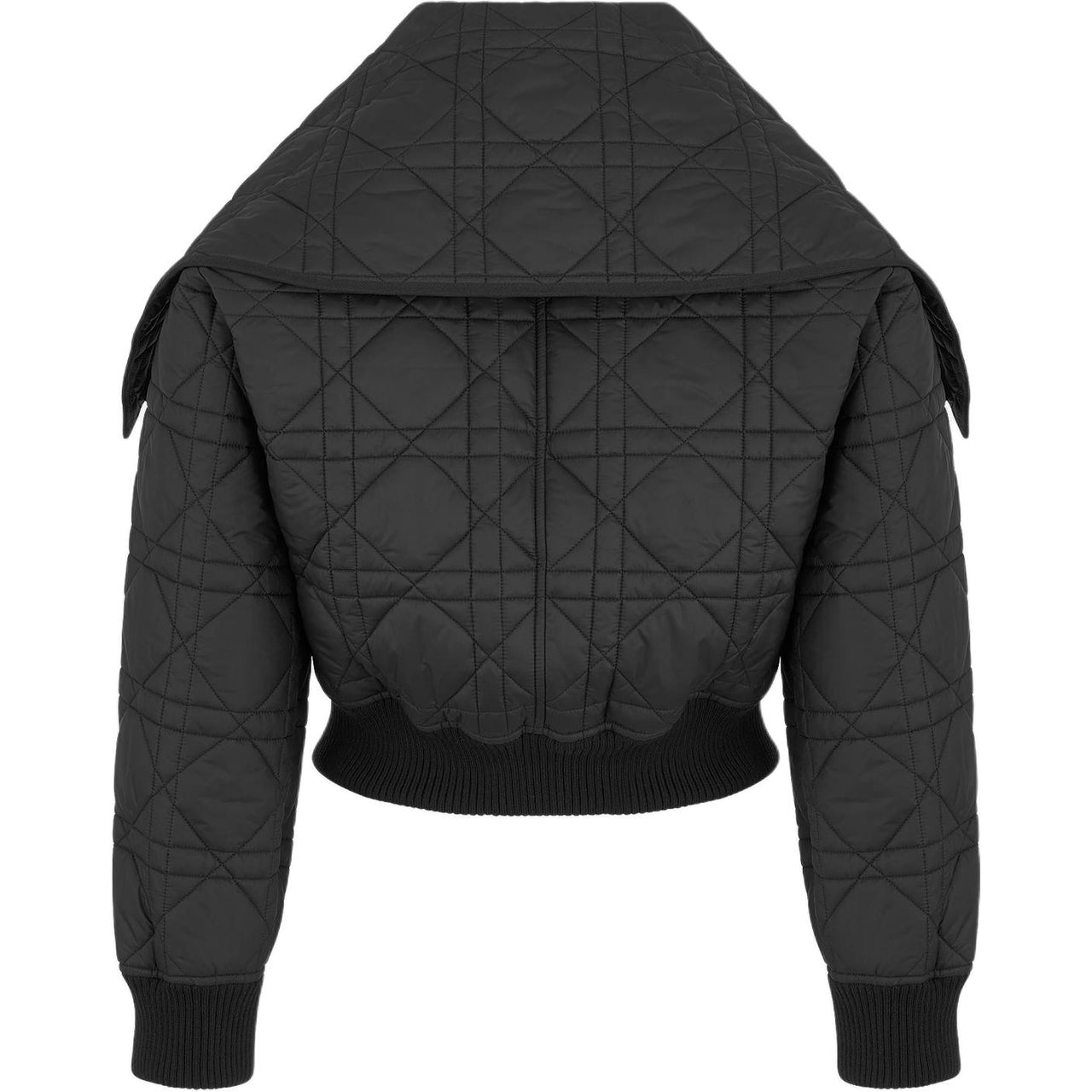 DIOR Macrocannage Bomber Jacket With Oversized Collar Jackets & Coats Women's Black