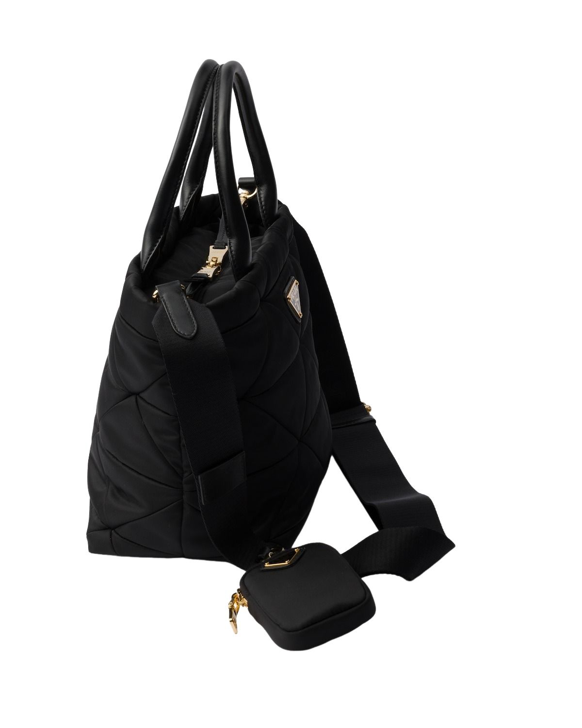 (WMNS) PRADA SS26 Small Padded Re-Nylon Tote 'Black' 1BG373-RDJN-F0632