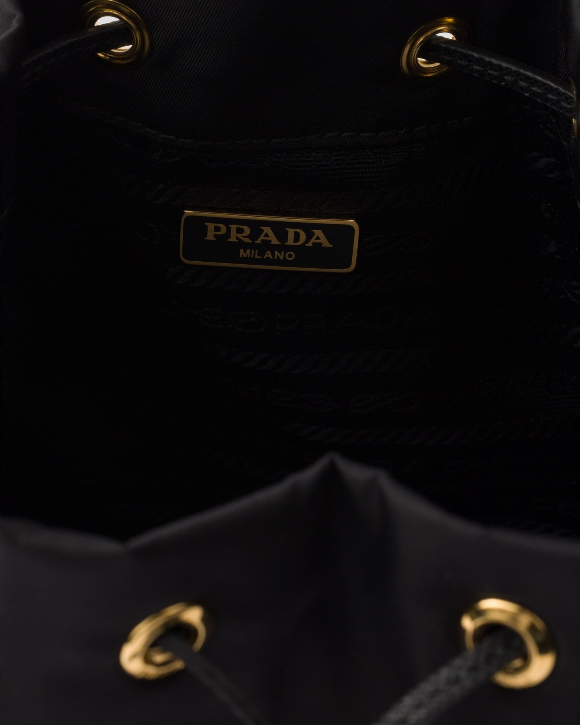 (WMNS) PRADA SS25 Prada Duet Re-Nylon Bucket Bag 'Black' 1BH038-2AOS-F0002