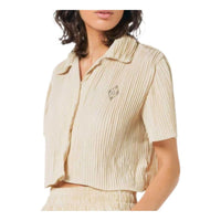 (WMNS) House of Cenmar Cropped Loose Shirt 'Beige' HOC-CTI