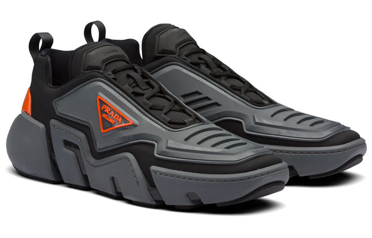 PRADA Casual Shoes Men Low-Top Black/Gray