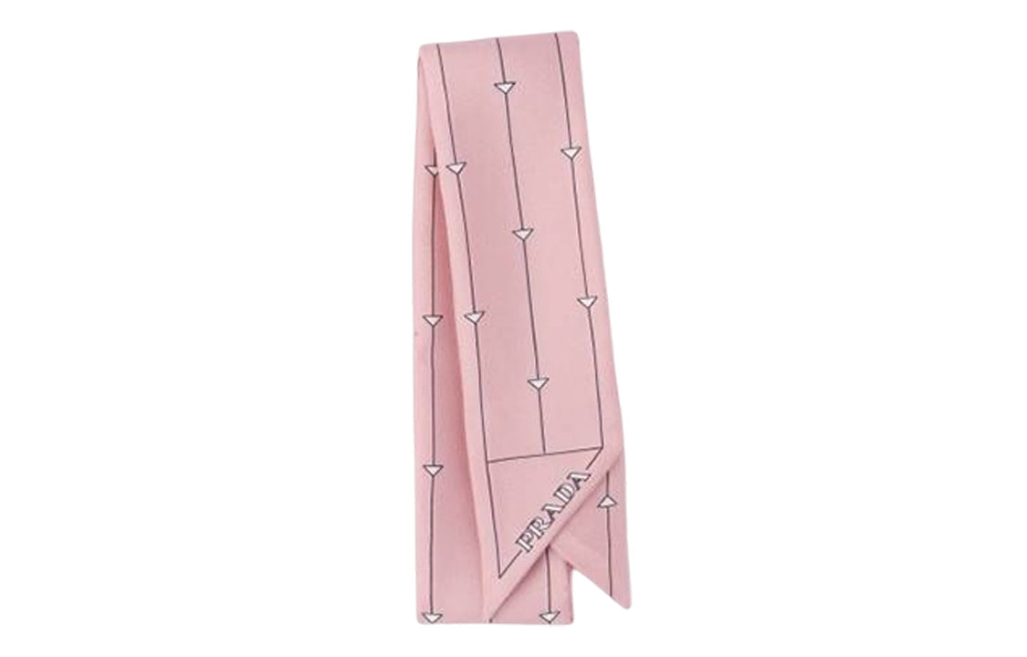 PRADA Triangle logo Twill Scarf
