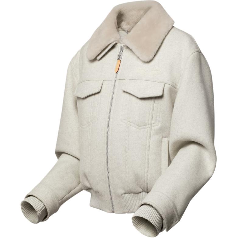 LOUIS VUITTON Wool Blouson With Shearling Collar
