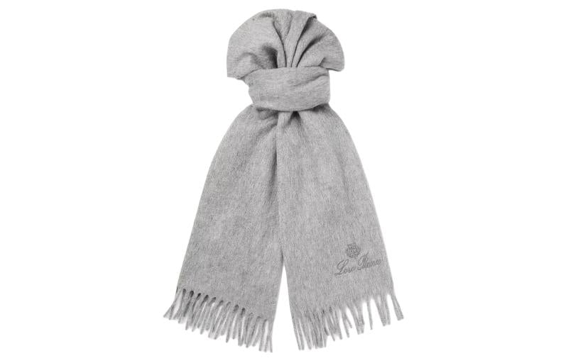 Loro Piana Knit Scarves Men's Gray