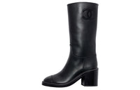 CHANEL Knee-high Boots Women's Black