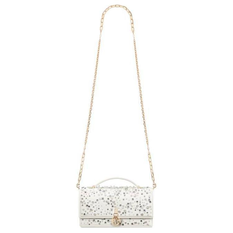 DIOR Silk Shoulder Bag, Crossbody Bag, Handbag Mini Women's White