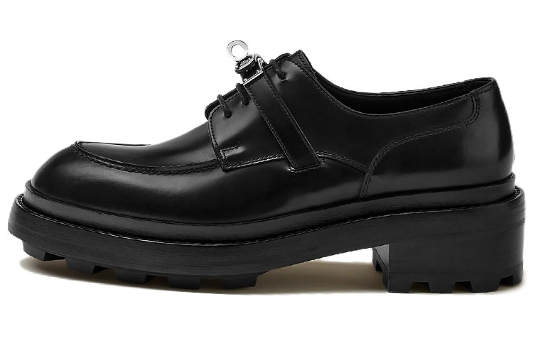 HERMES First Casual Single Shoes Women's Black