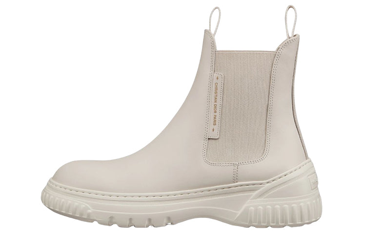 DIOR D Racer Short Chelsea Boots Women's White