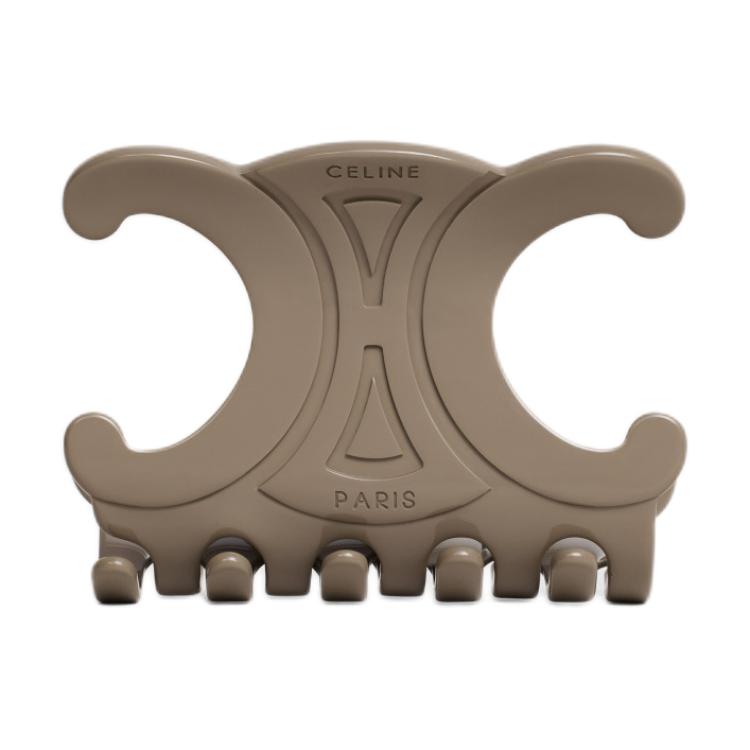 CELINE Hair Clips Women's Khaki