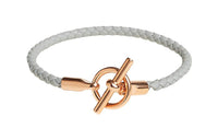 HERMES Calfskin Wristbands Women's Glacier Blue