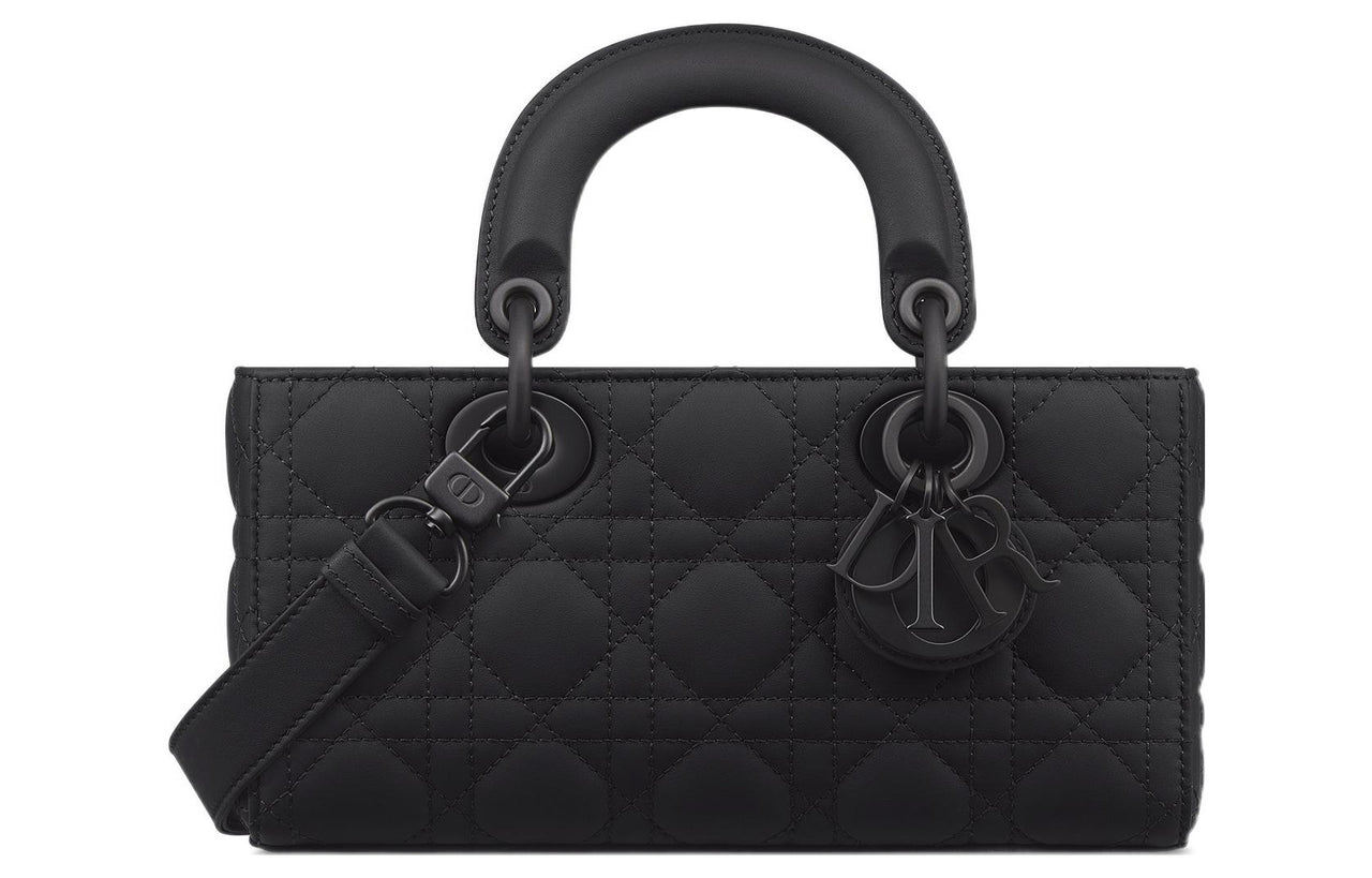 DIOR Lady D JOY Matte Cow Leather Lady Dior Bag, Shoulder Bag, Crossbody Bag, Handbag Trumpets Women's Black