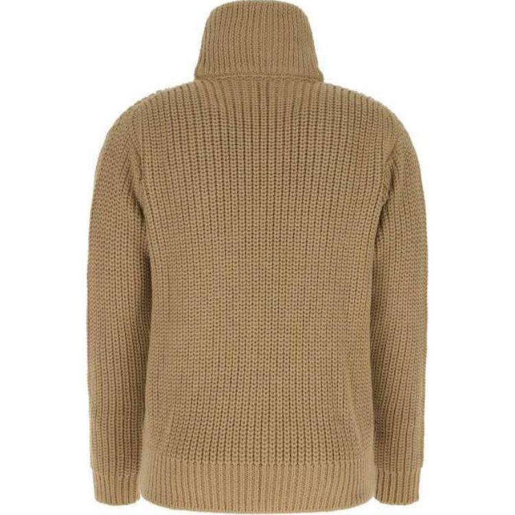 PRADA Zip up Ribbed Knit Cardigan