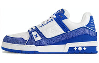 LOUIS VUITTON Abrasion Resistant Low Top Skateboard Shoes Men's Blue
