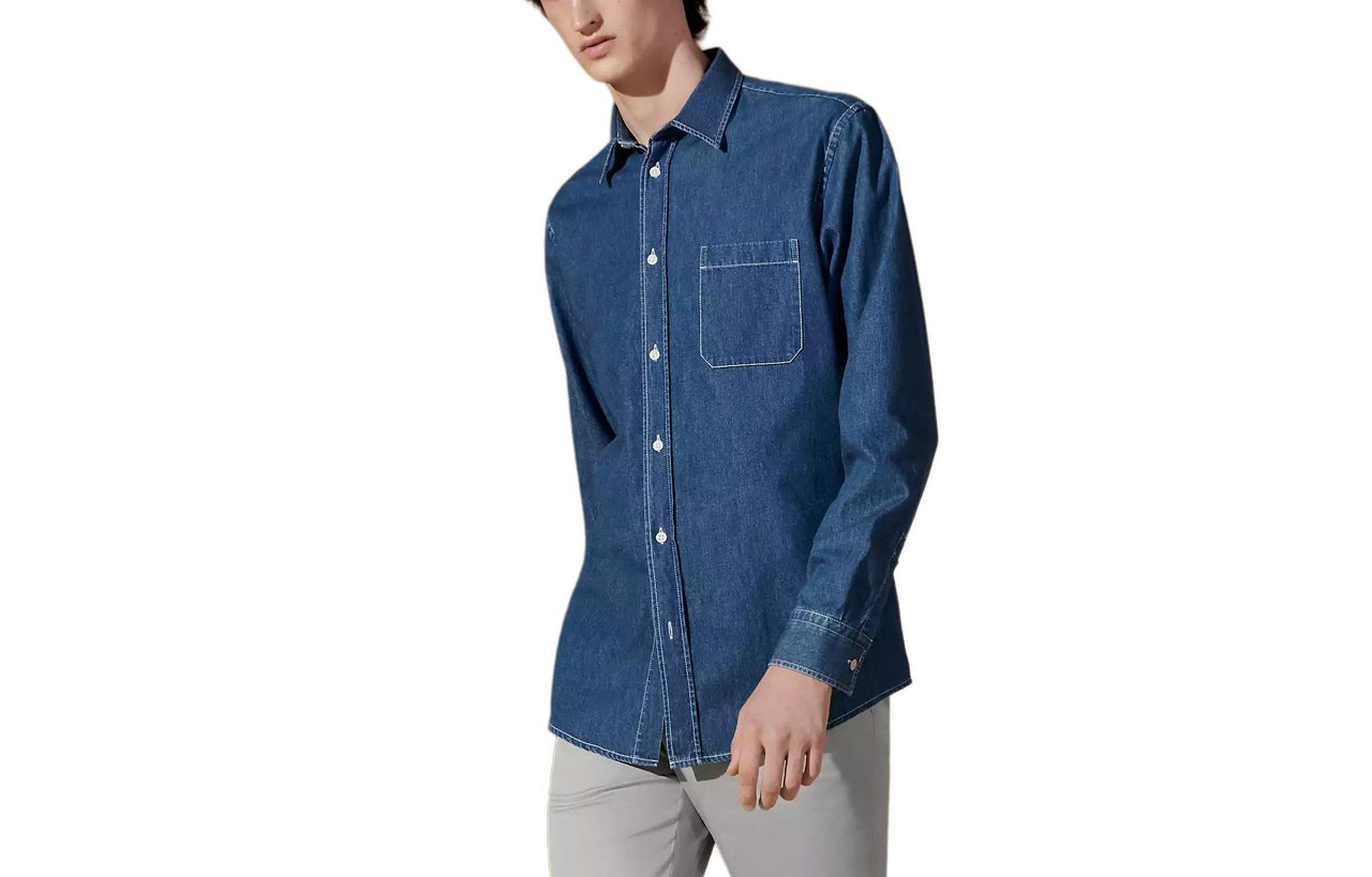 HERMES SS24 Shirt Men's Indigo Raph