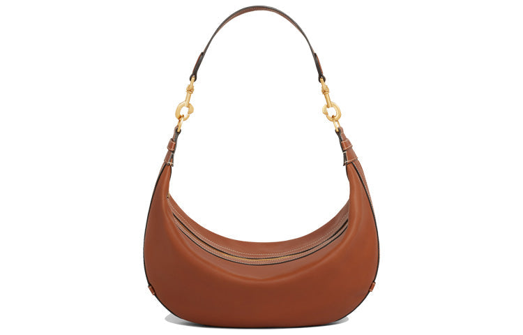 CELINE Calfskin Shoulder Bag Handbag Medium Size Women's Tawny