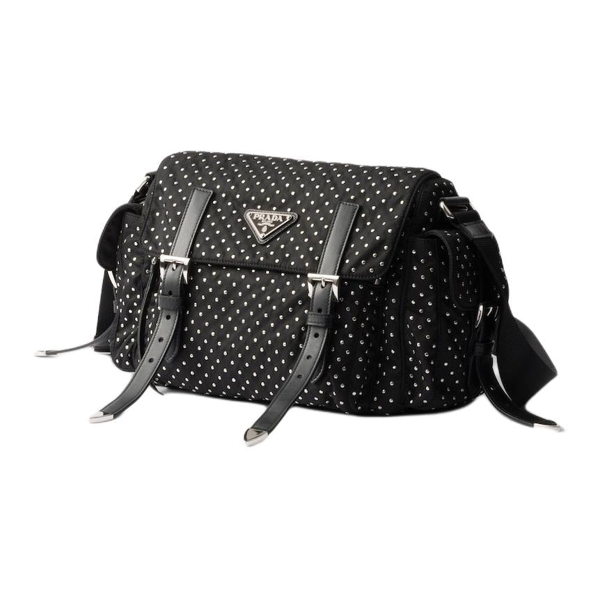PRADA Fabric Shoulder Bag, Crossbody Bag Women's Black