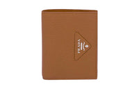 PRADA Leather Wallet Small Size Women's Caramel Brown
