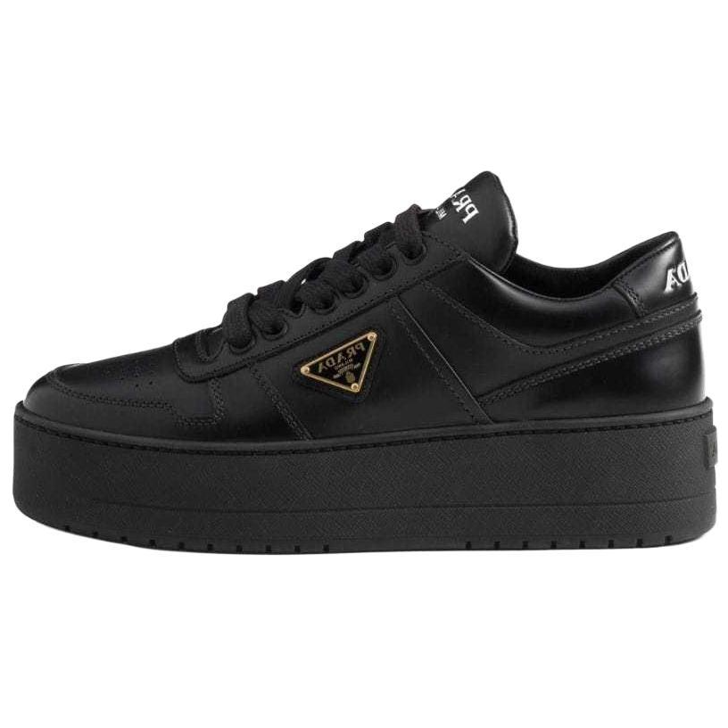 PRADA Downtown Bold Skateboard Shoes 5cm Women's Black