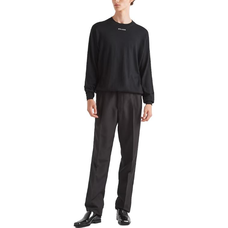 PRADA Logo Detailed Crewneck Knitted Jumper