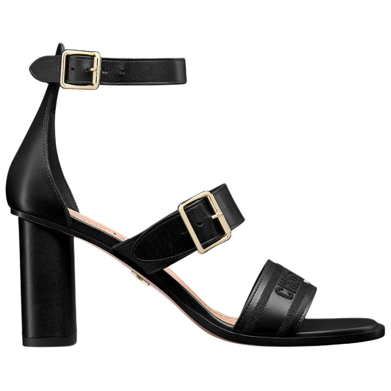 DIOR Dway Strap Sandals 8cm Women's Black