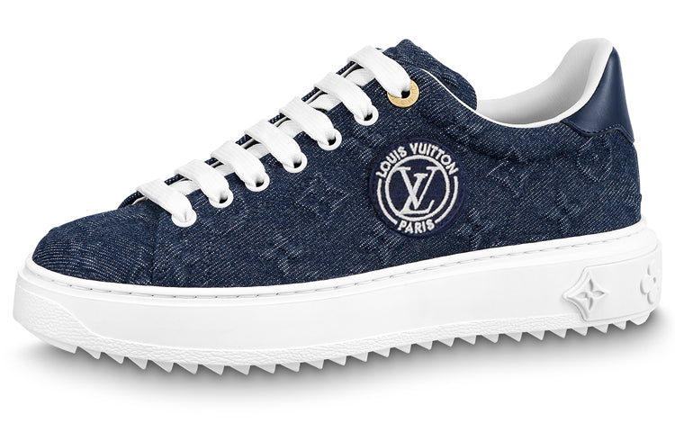 LOUIS VUITTON Time Out Sneakers 'Blue Denim Mesh' Women's