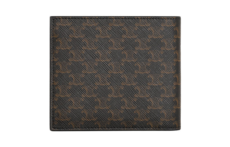 CELINE Grain Leather Wallet Men's Brown