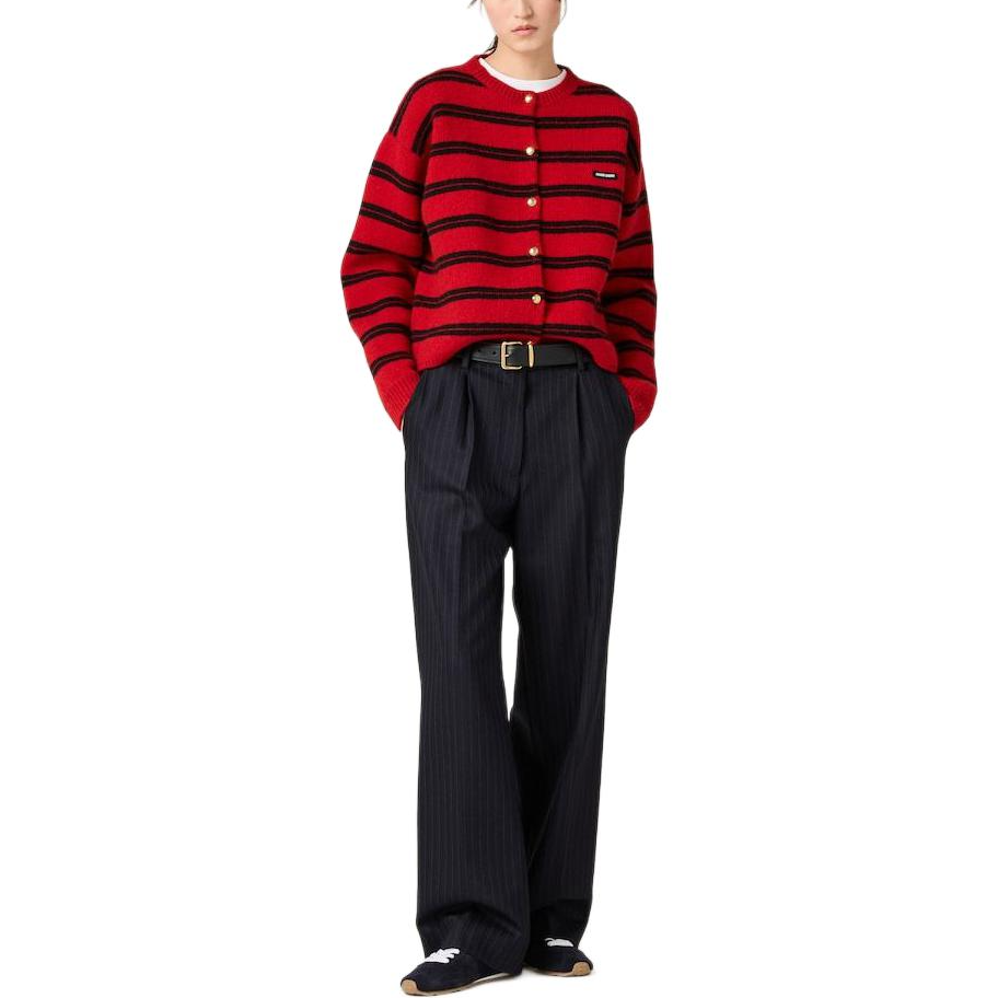 MIU MIU SS24 Casual Pants Women's Marine Blue