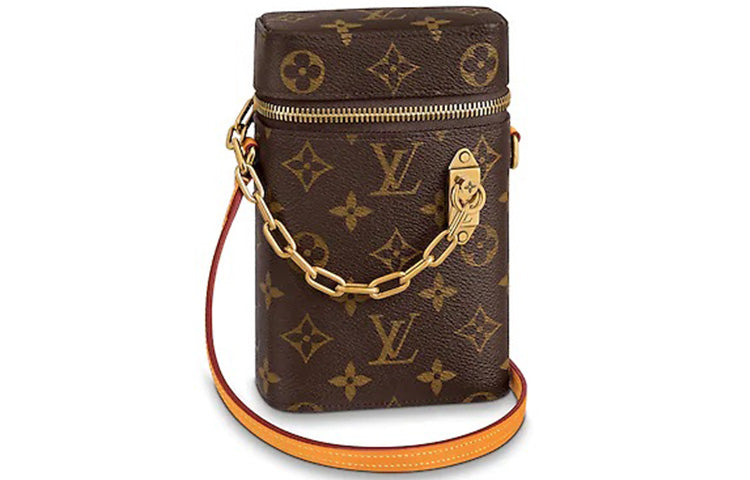 LOUIS VUITTON Canvas Cigarette Case Bag Box Bag Shoulder Bag Crossbody Bag Cell Phone Pouch Women's Brown
