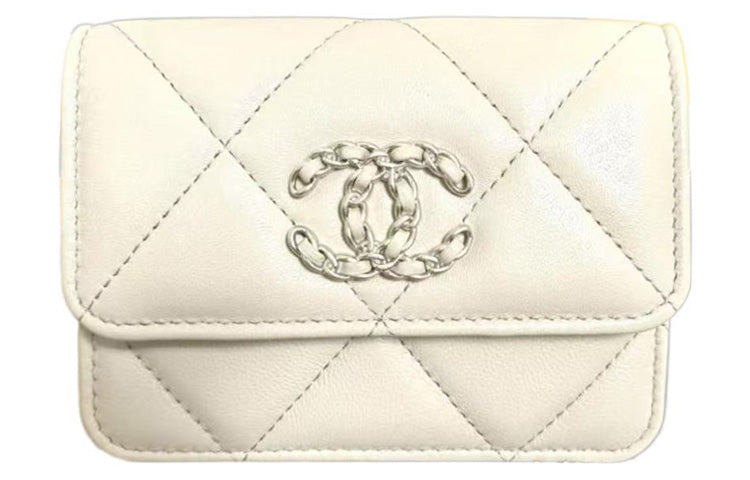 CHANEL 19Bag Wallet Crossbody Bag Shoulder Bag Women's White