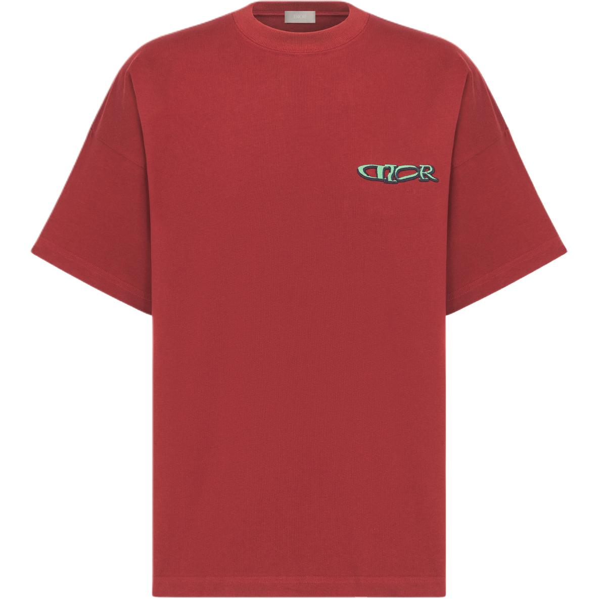 DIOR T-Shirts Men Burgundy