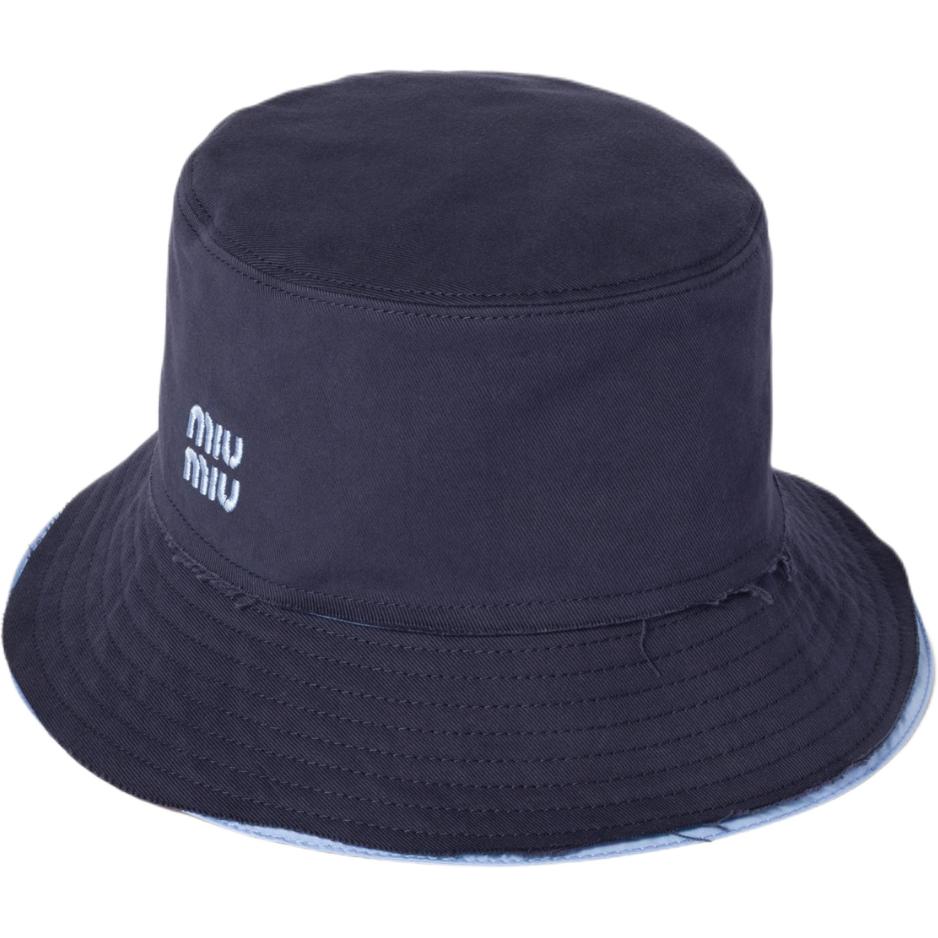 MIU MIU Cotton Bucket Hats Women's Blue