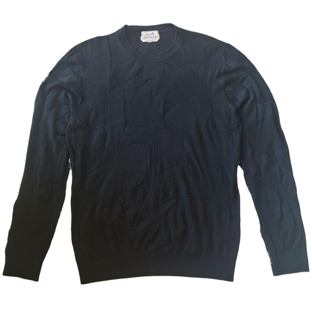 HERMES Cashmere Sweater Men's Black