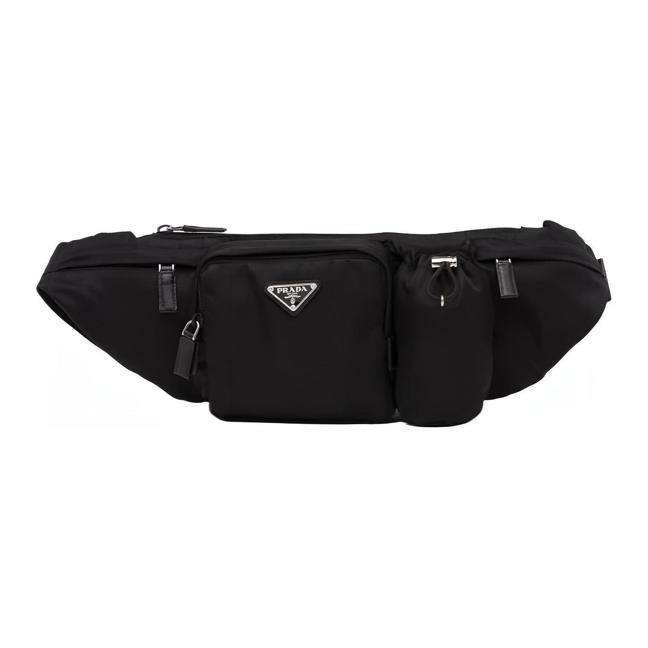 PRADA Fabric One Shoulder Crossbody Bag Sling Bag Fanny Pack Men's Black